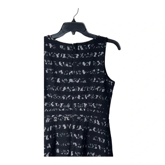 CYNTHUA ROWLEY SLEEVELESS LACE MIDI DRESS SIZE 4 HIDDEN ZIPPER BACK BLACK COLOR - Picture 7 of 9